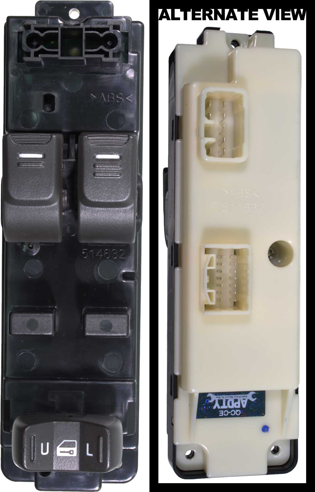 Apdty 012213 Master Power Window Switch Front Left Fits 2004-2012 Chevy Colorado 2-Door / 2004-2012 Gmc Canyon 2-Door / 2007-2008 Isuzu I-290 2-Door / 2007-2008 Isuzu I-370 2-Door / 2006 Isuzu I-280 2-Door (Replaces 25779766, 8-25779-766-0, 8-25779-767-0 (401000078813)