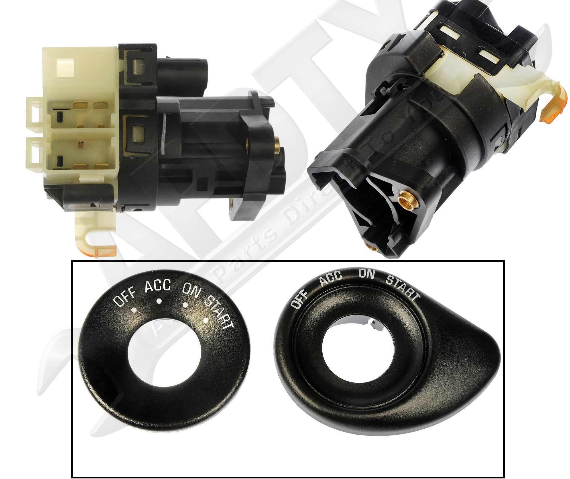 APDTY 035812 Ignition Starter Switch With Bezel (Fits Behind Lock