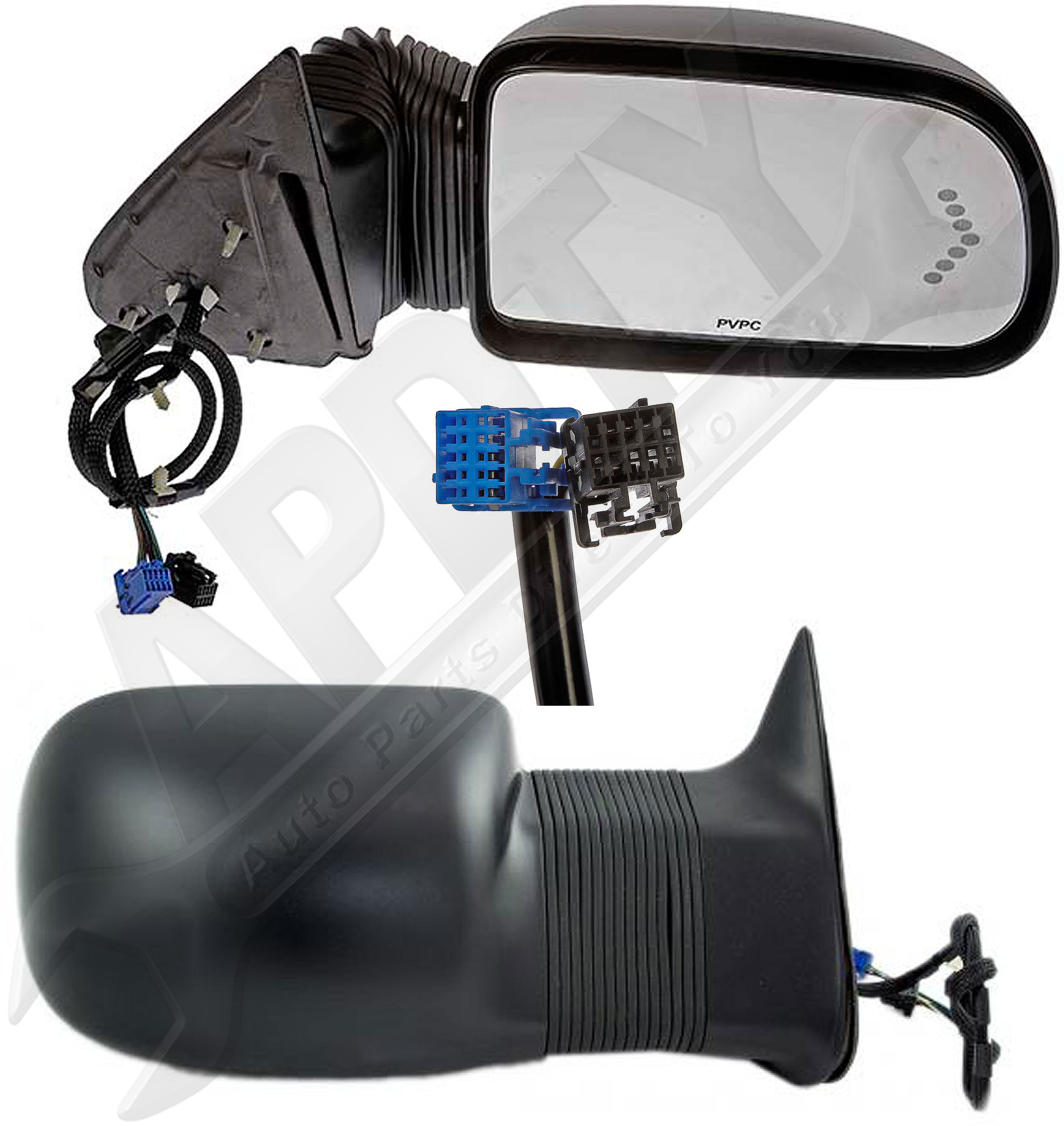 APDTY 066782 Power Mirror Tow Camper Towing Right w/Turn Signal w/Power